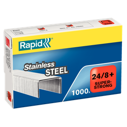 Grapas Rapid 24/8 mm. Caja 1000 Super Strong acero inoxidable