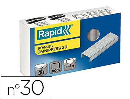 Grapas Rapid Omnipress 30 Galvanizadas Caja de 1000 Grapas
