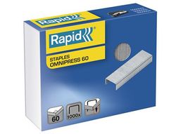 Grapas Rapid Omnipress 60 Galvanizadas Caja de 1000 Grapas