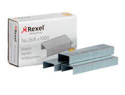 Grapas rexel 26/6 mm galvanizada caja de 1000 unidades