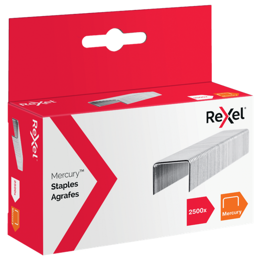 Grapas Rexel MERCURY. Caja 2500, galvanizadas