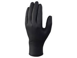 Guante deltaplus de nitrilo desechable negro caja de 100 unidades talla 9-10
