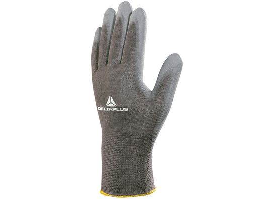 Guante Deltaplus Poliester Antideslizante Lavable Especial para Manipulacion y Manutencion Gris Talla 6