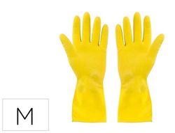 Guantes de latex satinados con relieve anti deslizante sin polvo par talla mediana