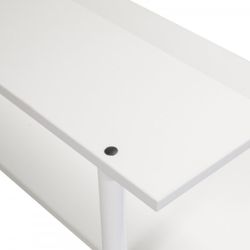 Home Office Puesto De Trabajo Móvil 2 Niveles Blanco