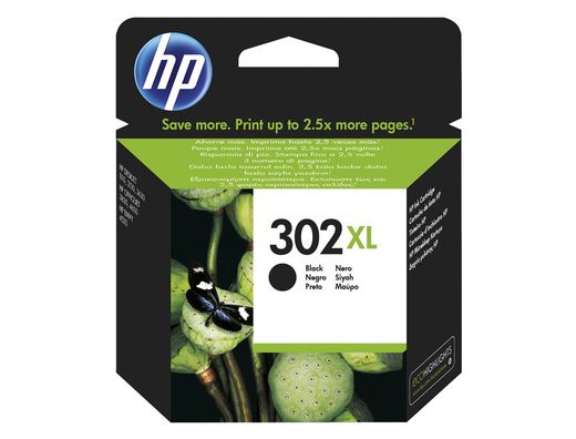 HP Ink-jet 302 XL deskjet 1110 / 2130 / 3630 officejet 3830 / 4650 envy 4520 color negro 480 pag
