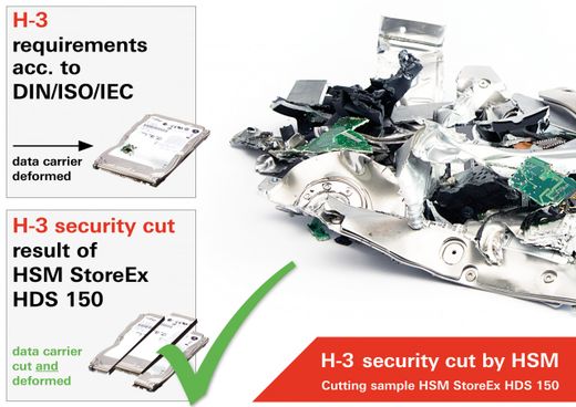 HSM Destructora de discos duros StoreEx HDS 150 - 40 mm