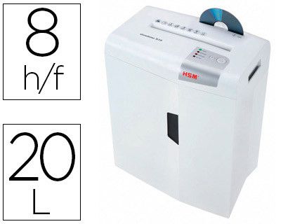 HSM Shredstar X10 Destructora de Documentos Destruye Grapas Clips Cd y Tarjetas