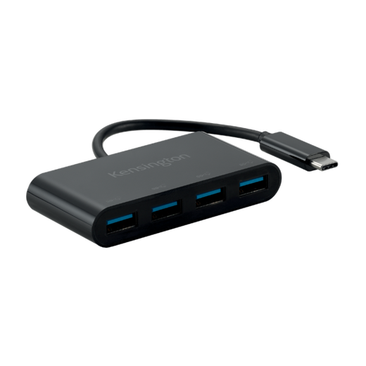 Hub CH1200 Kensington 4 puertos y cargador USB-C a 10 Gbps