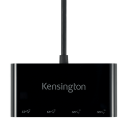 Hub CH1200 Kensington 4 puertos y cargador USB-C a 10 Gbps