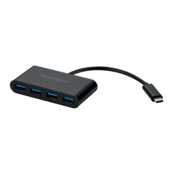 Hub CH1200 Kensington 4 puertos y cargador USB-C a 10 Gbps