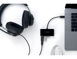Hub kensington ch1200 usb-c de 10gbps cargador y 4 puertos usb-a 3.2