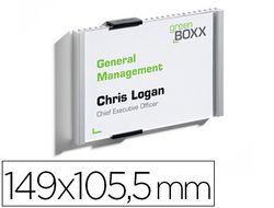 Identificador portanombre durable aluminio placa acrilica antirreflentante para puertas 149x105,5 mm