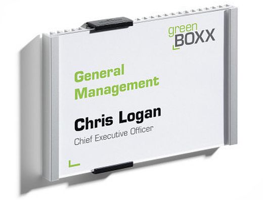 Identificador portanombre durable aluminio placa acrilica antirreflentante para puertas 149x105,5 mm