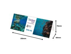 Identificador sobremesa archivo 2000 petg flexible visibilidad boble cara din A5 60x210x75 mm