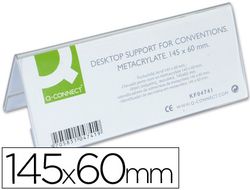 Identificadores Sobremesa Q-Connect Metacrilato Tamaño 145X60 mm Ref.5728