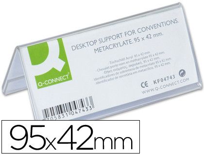 Identificadores Sobremesa Q-Connect Metacrilato Tamaño 95X42 mm Ref.5730