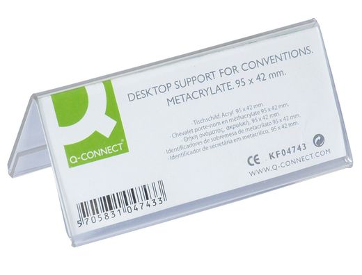 Identificadores Sobremesa Q-Connect Metacrilato Tamaño 95X42 mm Ref.5730