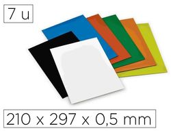 Iman faibo recortable 210x297x0,5 mm pack de 7 unidades colores surtidos