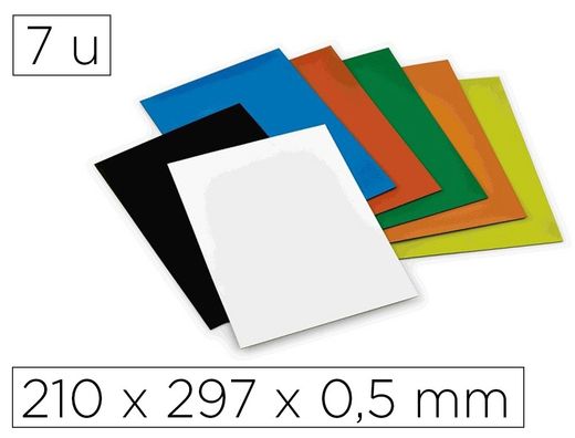 Iman faibo recortable 210x297x0,5 mm pack de 7 unidades colores surtidos