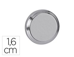 Iman maul cilindrico de neodimio 1,6 cm peso max. 5 kg diametro color plata