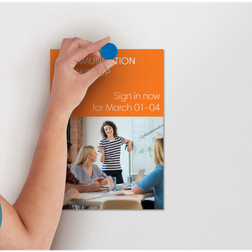 Iman para sujecion nobo 24 mm diametro caja de 10 unidades colores surtidos