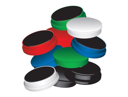 Imanes para Sujecion Q-Connect Ideal para Pizarras Magneticas 20 mm Colores Surtidos -Caja de 10 Imanes
