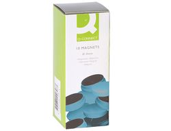 Imanes para Sujecion Q-Connect Ideal para Pizarras Magneticas35 mm Azul -Caja de 10 Imanes
