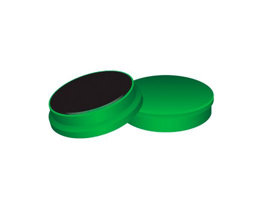 Imanes para Sujecion Q-Connect Ideal para Pizarras Magneticas35 mm Verde -Caja de 10 Imanes