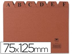 Indice alfabetico con 24 posiciones de carton cuero medidas 125x75 mm