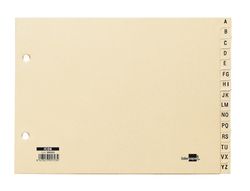 Indice alfabetico liderpapel clasificador cartulina para archivador cuarto apaisado