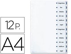 Indice Avery Maker A4 sin perforar 12 posiciones