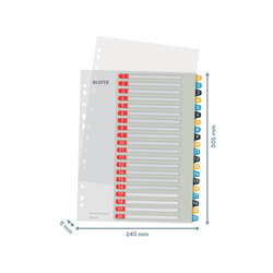 Índice de proyectos Imprimible Leitz Cosy. DIN A4. Pestañas PP 1-20