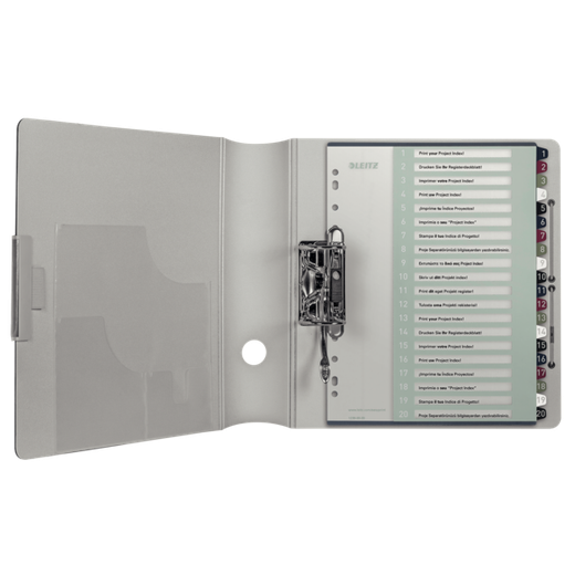 Índice de proyectos Imprimible Leitz STYLE. DIN A4. Pestañas PP 1-20