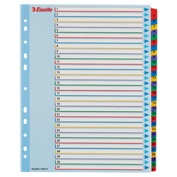 Índice de proyectos multitaladro. DIN A4. Borra y Re-Escribe. Pestañas 1-31, multicolor