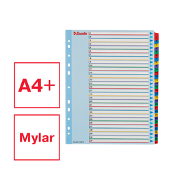 Índice de proyectos multitaladro. DIN A4. Borra y Re-Escribe. Pestañas 1-31, multicolor