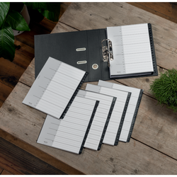 Índice multitaladro Leitz Recycle. DIN A4 maxi. 20 Pestañas A-Z. PP reciclado, climáticamente neutro y 100% reciclable, negro