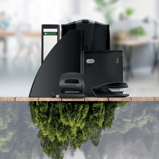 Índice multitaladro Leitz Recycle. DIN A4 maxi. Pestañas 1-12. PP reciclado, climáticamente neutro y 100% reciclable, negro