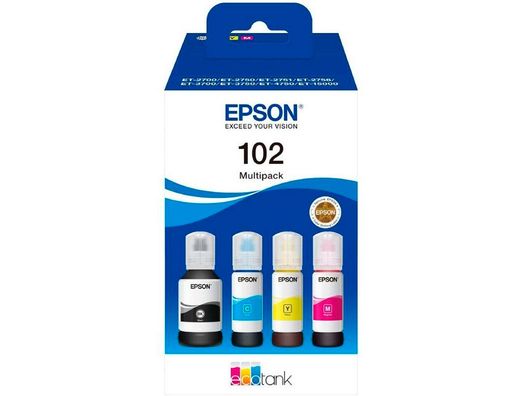 Ink-epson /664 4 clr multipack (bk / c / m / y) ecotank l300 / l355 / l555 / et-2500 / et-2550 / et-2600 /