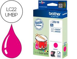 Ink-jet brother lc22umbp xl dcp-j785dw / dcp-j785dwxl / mfc-j985dw / mfc-j985dw magenta 1.200 pag