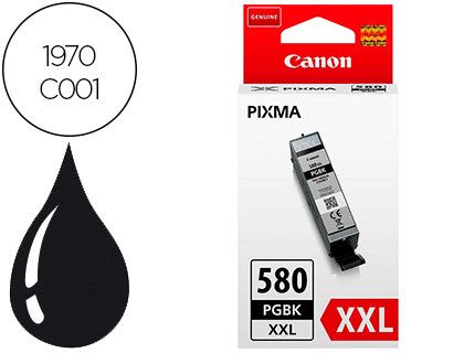 Ink-jet canon 580 xxl pixma tr8550 / ts6250 / ts8250 / ts9150 / ts9550 negro 600 pag