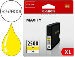 Ink-jet canon pgi 2500 xl maxify ib4050 / mb5050 / mb5150 / mb5155 / mb5350 / mb5450 amarillo 1520 paginas