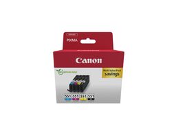 Ink-jet canon pixma cli-551 multipack 4 unidades negro/amarillo/cian/magenta