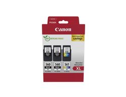 Ink-jet canon pixma pg560xl/cl561xl multipack de 2 unidades negro/1 color 400 paginas