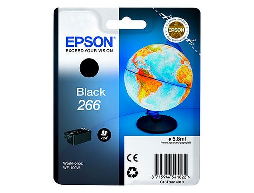 Ink-jet epson 266 wf-100w negro 250 paginas