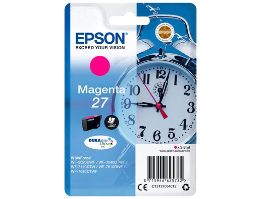 Ink-jet epson 27 wf-3620 / 711 0/ 7610 / 7620 magenta 300 pag