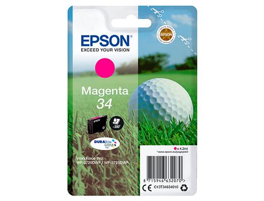 Ink-jet epson 34 workforce pro wf-3720 / wf-3720dwf / wf-3725dwf magenta 300 paginas