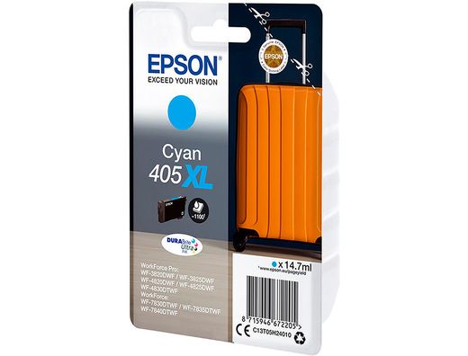 Ink-jet epson 405 xl wf-3820dwf / wf-4820dwf / wf-7830dtwf / wf-7840dtwf alta capacidad cian