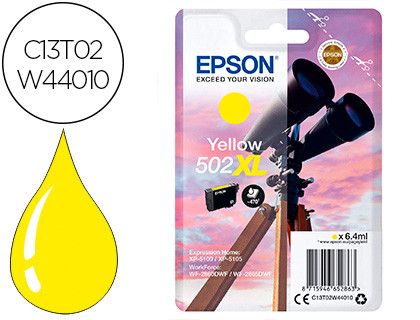 Ink-jet epson 502 xl expression home xp 5100 / 5105 workforce wf 2860 / 2860dwf amarillo 470 paginas