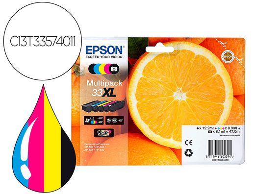 Ink-jet epson expression premium t3357 33xl xp-530 / xp-630 / xp-640 / xp-830 / xp-900 multipack 5 colores